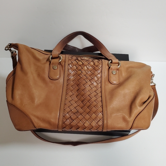 Cole Haan Bag Satchel with center Heritage Weave Tan Leather - Picture 13 of 16